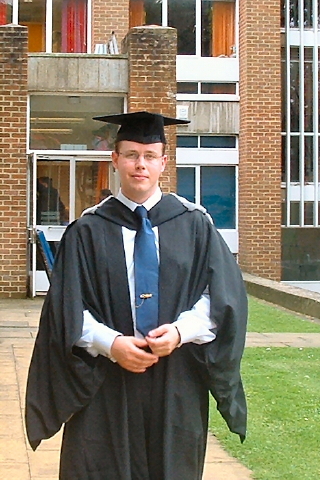 Phil outside Engineering at Sussex